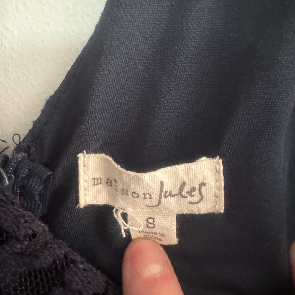 Maison Jules Size S Women's Black Lace Dress - Picture 4 of 5